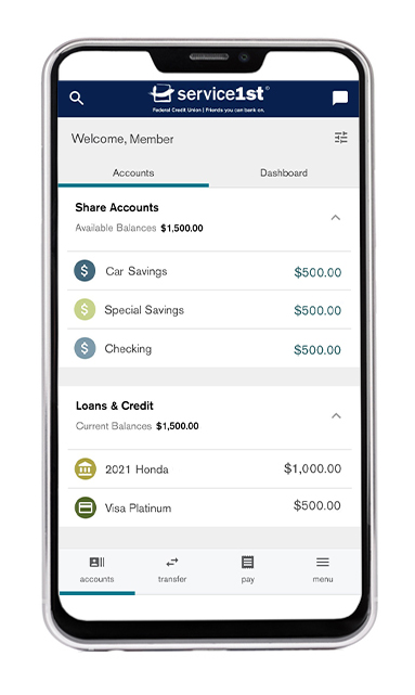 Mobile Banking Menu